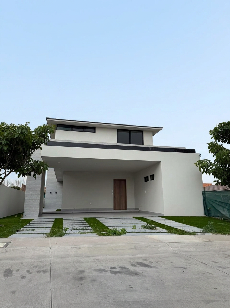 Fachada de la residencia San Juan 314 en La Primavera, Culiacán